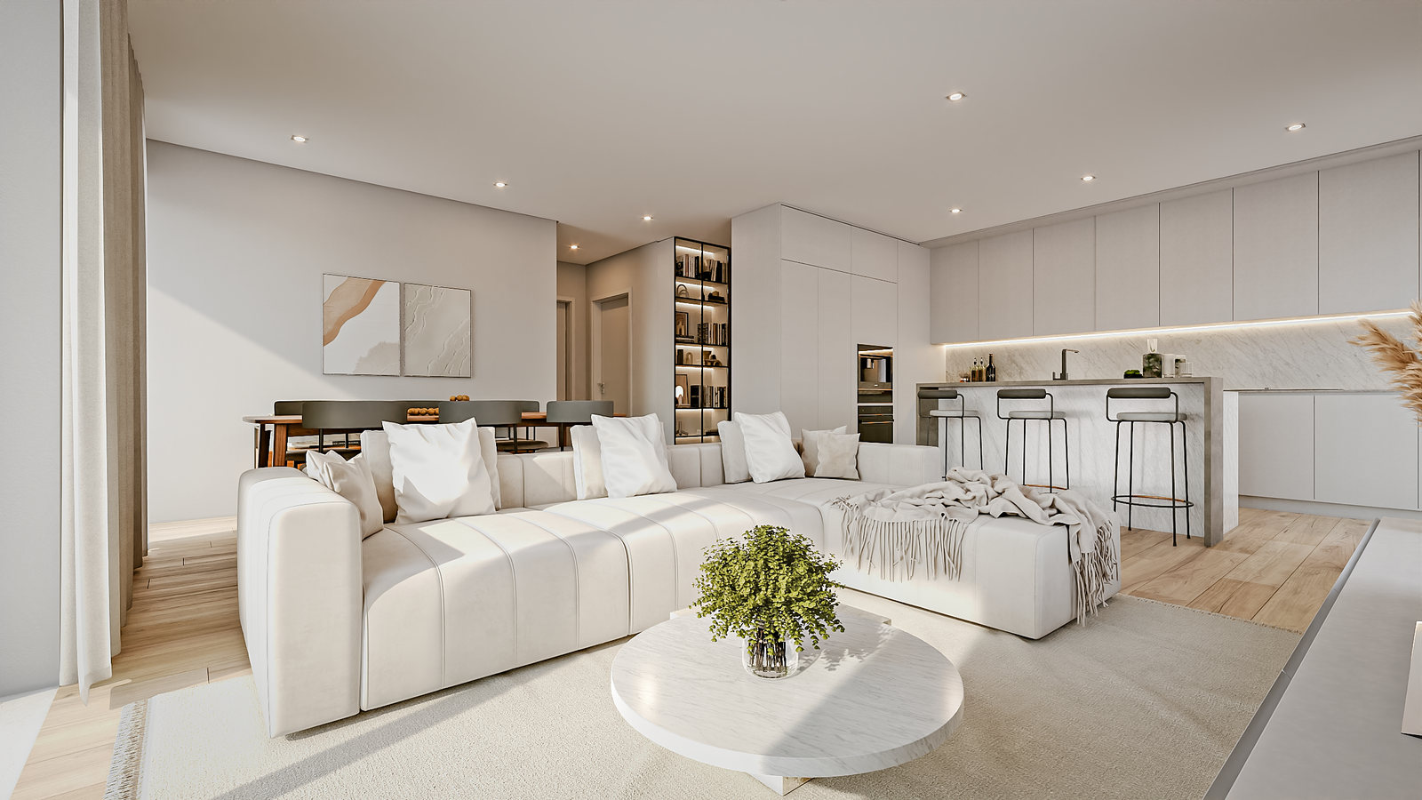 Open-Plan Living & Kitchen